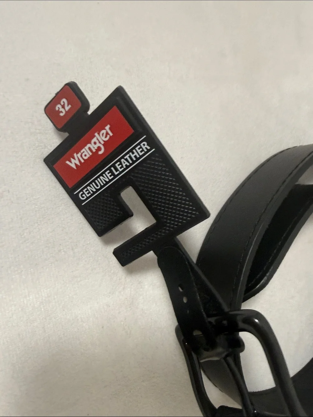 Wrangler Black Leather Double-Loop Belt